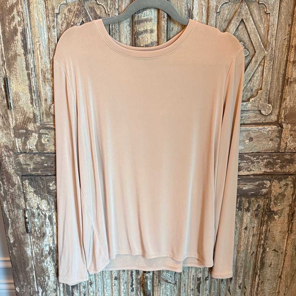 Express Women's Beige Long Sleeve Top